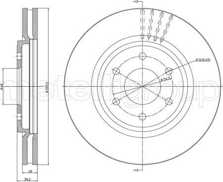 Fri.Tech. BD1216 - Disque de frein cwaw.fr