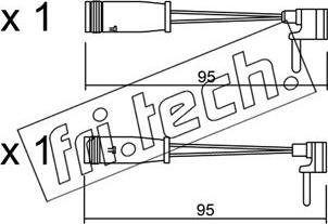 Fri.Tech. SU.159K - Contact d'avertissement, usure des plaquettes de frein cwaw.fr