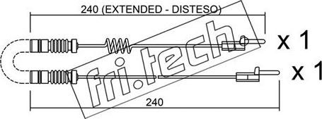 Fri.Tech. SU.109K - Contact d'avertissement, usure des plaquettes de frein cwaw.fr