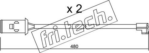 Fri.Tech. SU.101K - Contact d'avertissement, usure des plaquettes de frein cwaw.fr