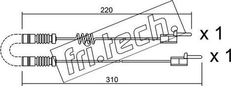 Fri.Tech. SU.171K - Contact d'avertissement, usure des plaquettes de frein cwaw.fr