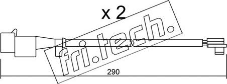 Fri.Tech. SU.260K - Contact d'avertissement, usure des plaquettes de frein cwaw.fr