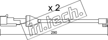 Fri.Tech. SU.204K - Contact d'avertissement, usure des plaquettes de frein cwaw.fr