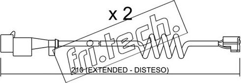 Fri.Tech. SU.226K - Contact d'avertissement, usure des plaquettes de frein cwaw.fr