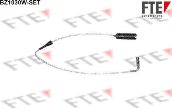 FTE BZ1030W-SET - Contact d'avertissement, usure des plaquettes de frein cwaw.fr