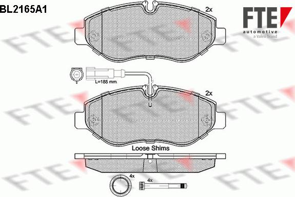 FTE BL2165A1 - Kit de plaquettes de frein, frein à disque cwaw.fr