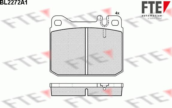 FTE 9500005 - Kit de plaquettes de frein, frein à disque cwaw.fr