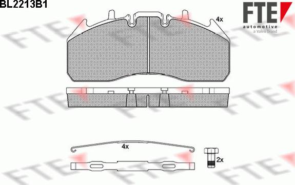 FTE BL2213B1 - Kit de plaquettes de frein, frein à disque cwaw.fr