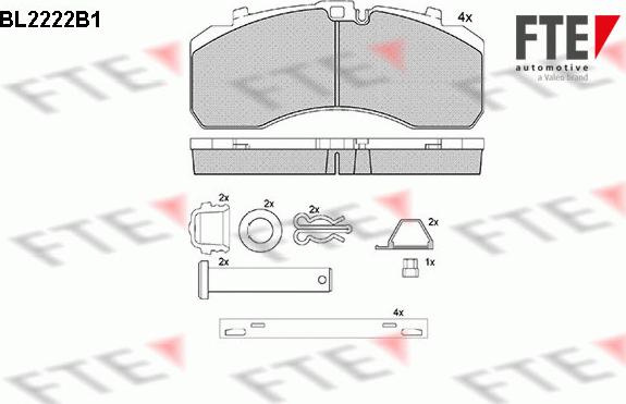 FTE 9500008 - Kit de plaquettes de frein, frein à disque cwaw.fr