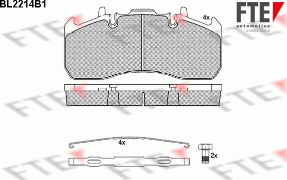 FTE BL2214B1 - Kit de plaquettes de frein, frein à disque cwaw.fr