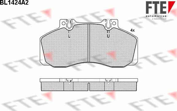 FTE 9500011 - Kit de plaquettes de frein, frein à disque cwaw.fr