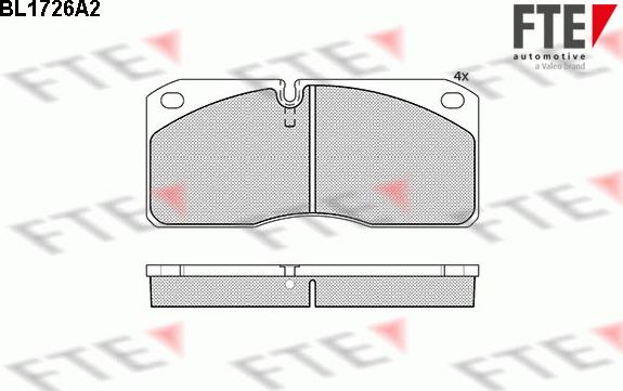 FTE BL1726A2 - Kit de plaquettes de frein, frein à disque cwaw.fr