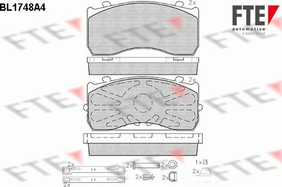 FTE BL1748A4 - Kit de plaquettes de frein, frein à disque cwaw.fr