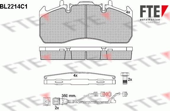 FTE BL2214C1 - Kit de plaquettes de frein, frein à disque cwaw.fr