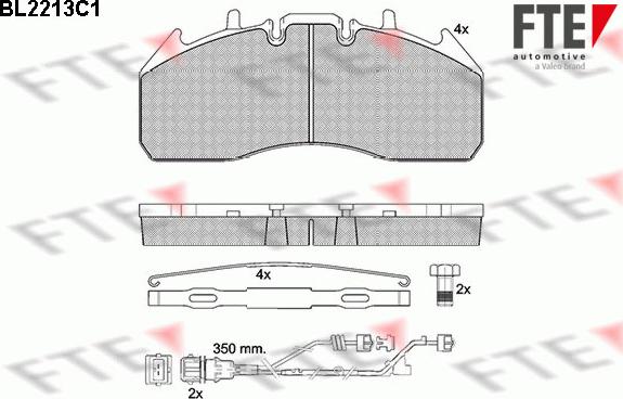 FTE BL2213C1 - Kit de plaquettes de frein, frein à disque cwaw.fr