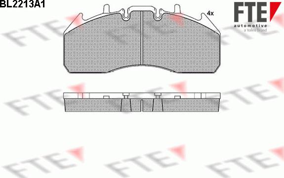 FTE BL2213A1 - Kit de plaquettes de frein, frein à disque cwaw.fr