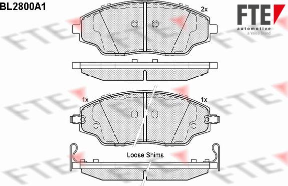 FTE 9010991 - Kit de plaquettes de frein, frein à disque cwaw.fr