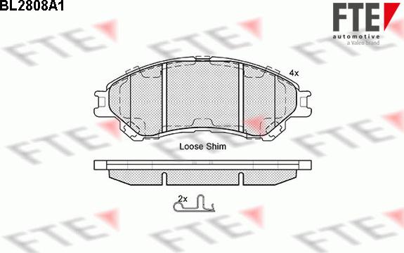 FTE 9010997 - Kit de plaquettes de frein, frein à disque cwaw.fr