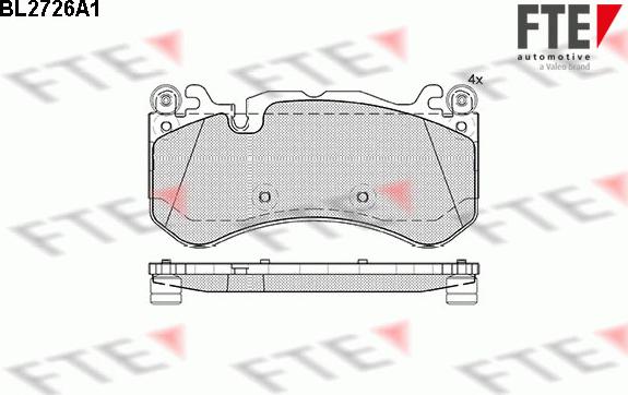 FTE BL2726A1 - Kit de plaquettes de frein, frein à disque cwaw.fr