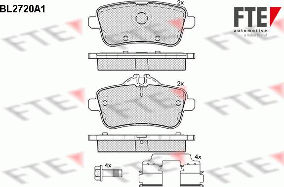 FTE 9010944 - Kit de plaquettes de frein, frein à disque cwaw.fr