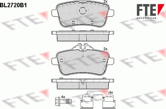 FTE 9010945 - Kit de plaquettes de frein, frein à disque cwaw.fr