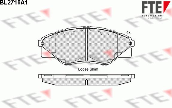 FTE 9010941 - Kit de plaquettes de frein, frein à disque cwaw.fr