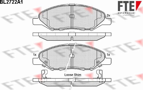 FTE 9010947 - Kit de plaquettes de frein, frein à disque cwaw.fr