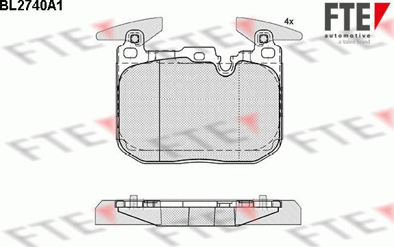 FTE 9010954 - Kit de plaquettes de frein, frein à disque cwaw.fr