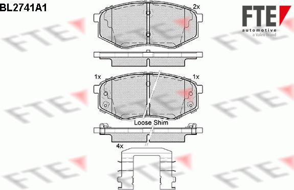 FTE 9010956 - Kit de plaquettes de frein, frein à disque cwaw.fr