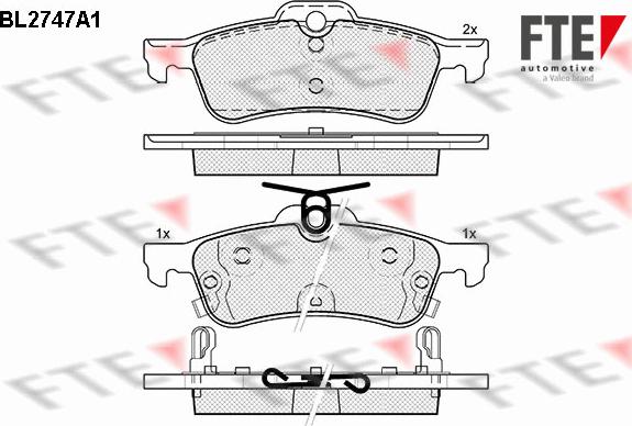 FTE 9010958 - Kit de plaquettes de frein, frein à disque cwaw.fr