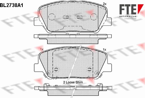 FTE 9010952 - Kit de plaquettes de frein, frein à disque cwaw.fr