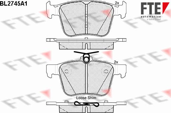 FTE 9010957 - Kit de plaquettes de frein, frein à disque cwaw.fr