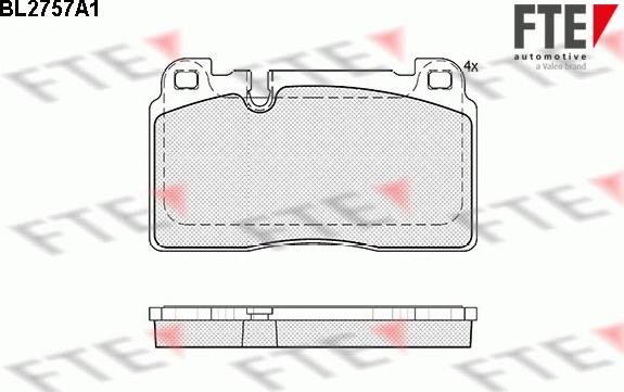 FTE 9010965 - Kit de plaquettes de frein, frein à disque cwaw.fr