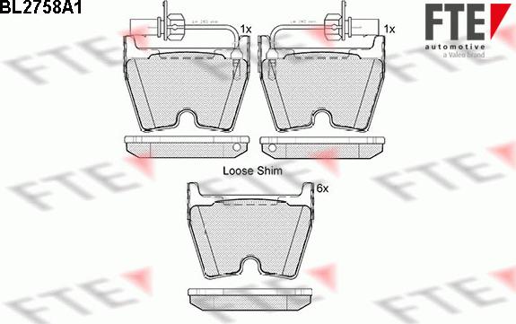 FTE BL2758A1 - Kit de plaquettes de frein, frein à disque cwaw.fr