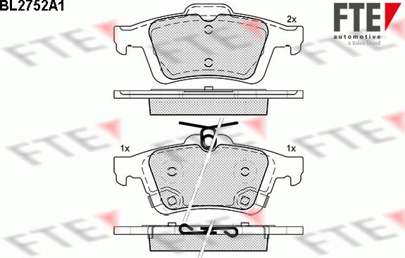 FTE BL2752A1 - Kit de plaquettes de frein, frein à disque cwaw.fr