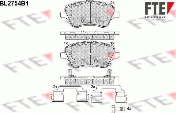 FTE BL2754B1 - Kit de plaquettes de frein, frein à disque cwaw.fr