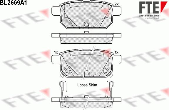 FTE 9010904 - Kit de plaquettes de frein, frein à disque cwaw.fr