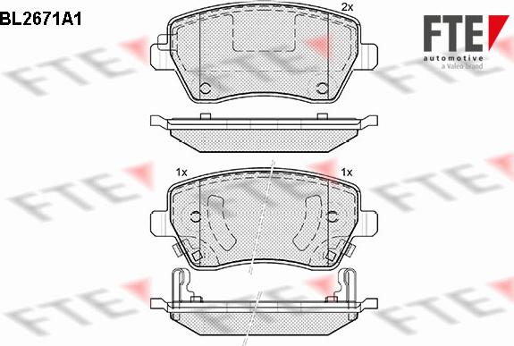 FTE BL2671A1 - Kit de plaquettes de frein, frein à disque cwaw.fr