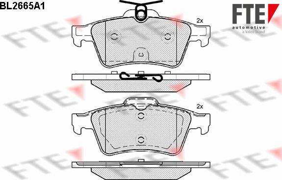 FTE BL2665A1 - Kit de plaquettes de frein, frein à disque cwaw.fr