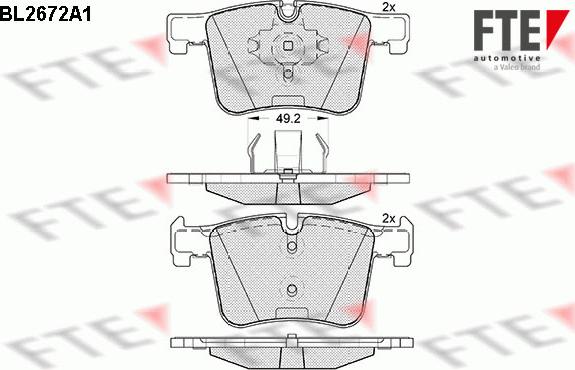 FTE BL2672A1 - Kit de plaquettes de frein, frein à disque cwaw.fr