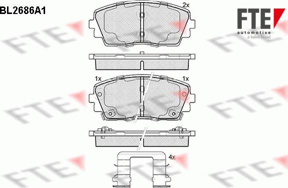 FTE BL2686A1 - Kit de plaquettes de frein, frein à disque cwaw.fr