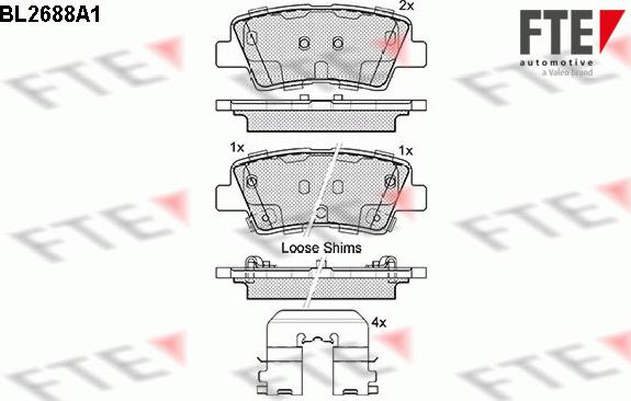 FTE 9010918 - Kit de plaquettes de frein, frein à disque cwaw.fr