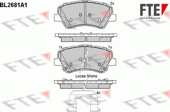 FTE BL2681A1 - Kit de plaquettes de frein, frein à disque cwaw.fr