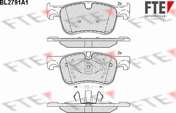 FTE 9010984 - Kit de plaquettes de frein, frein à disque cwaw.fr