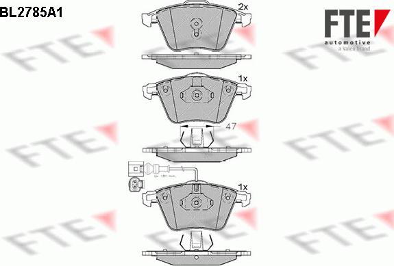 FTE 9010980 - Kit de plaquettes de frein, frein à disque cwaw.fr