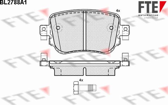 FTE BL2788A1 - Kit de plaquettes de frein, frein à disque cwaw.fr