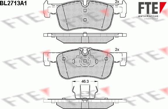 FTE 9010939 - Kit de plaquettes de frein, frein à disque cwaw.fr