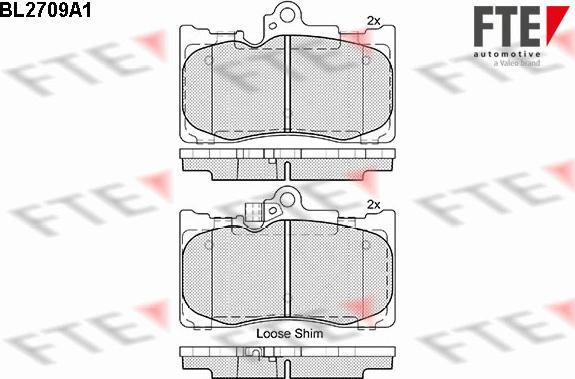 FTE 9010935 - Kit de plaquettes de frein, frein à disque cwaw.fr