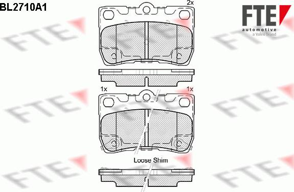 FTE BL2710A1 - Kit de plaquettes de frein, frein à disque cwaw.fr