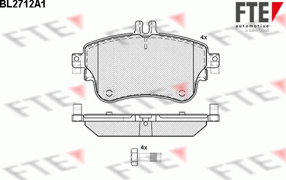 FTE BL2712A1 - Kit de plaquettes de frein, frein à disque cwaw.fr